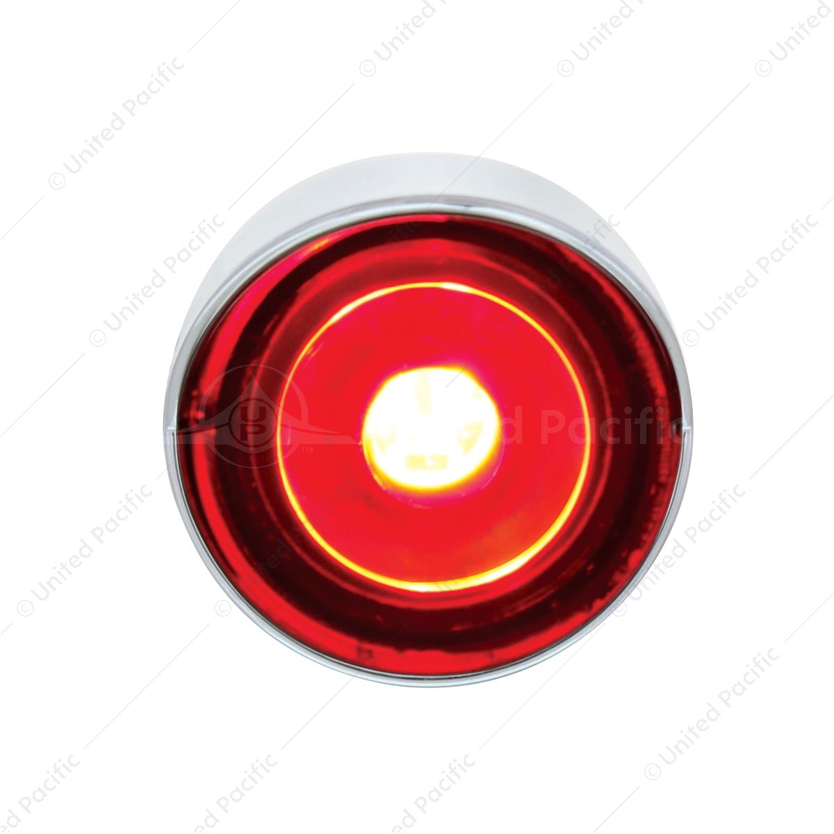 3 High Power LED 1" Light (Clearance/Marker) With Visor - Red LED/Red Lens