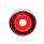3 High Power LED 1" Light (Clearance/Marker) With Visor - Red LED/Red Lens