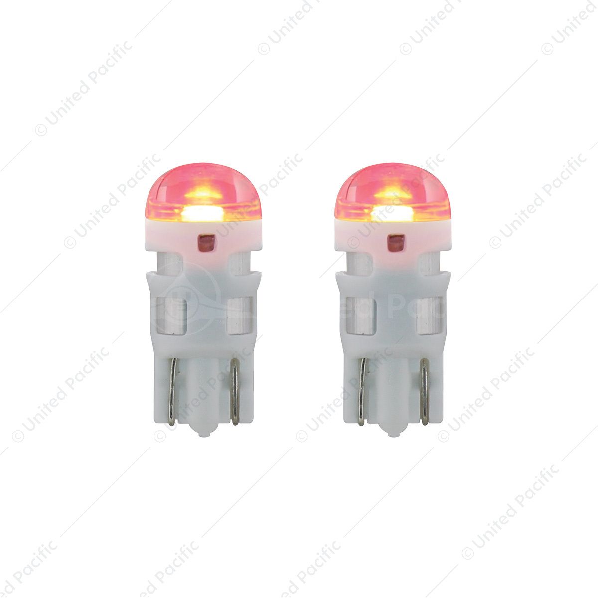 High Power Single LED 194/T10 Bulb - Red (2-Pack)