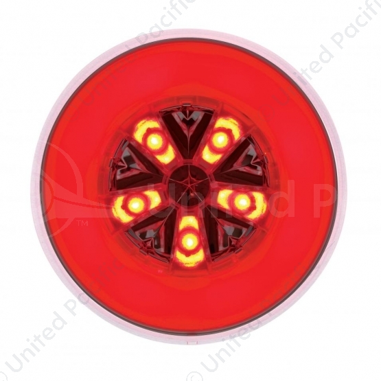 18 LED 4" Round GloLight (Stop, Turn & Tail) - Red LED/Red Lens (Card)