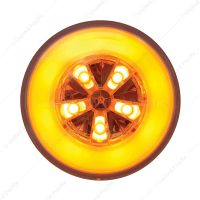 18 LED 4" Round GloLight (Turn Signal) - Amber LED/Amber Lens (Card)