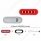 22 LED 6" Oval GloLight Kit With Divider Bar Inner Design (Stop, Turn & Tail) - Red LED/Red Insert (