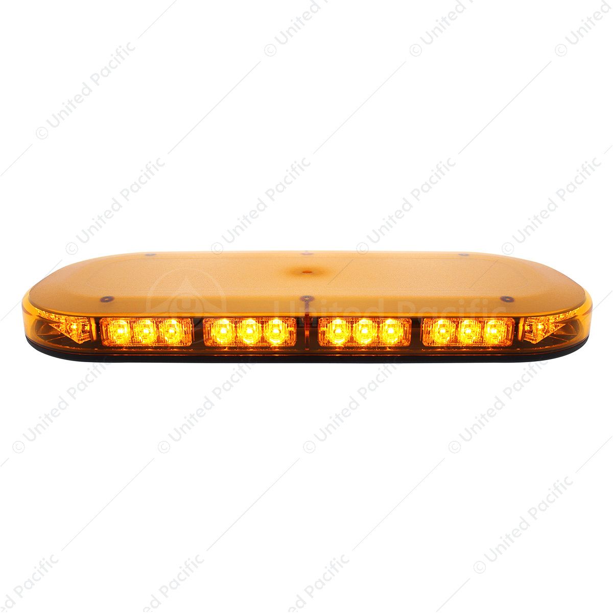 42 High Power LED Micro Warning Light Bar With Amber Lens - Permanent Mount