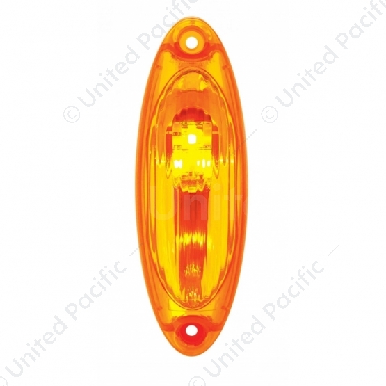 3 Amber LED Reflector Cab Light For 2008-2017 Freightliner Cascadia - Amber Lens