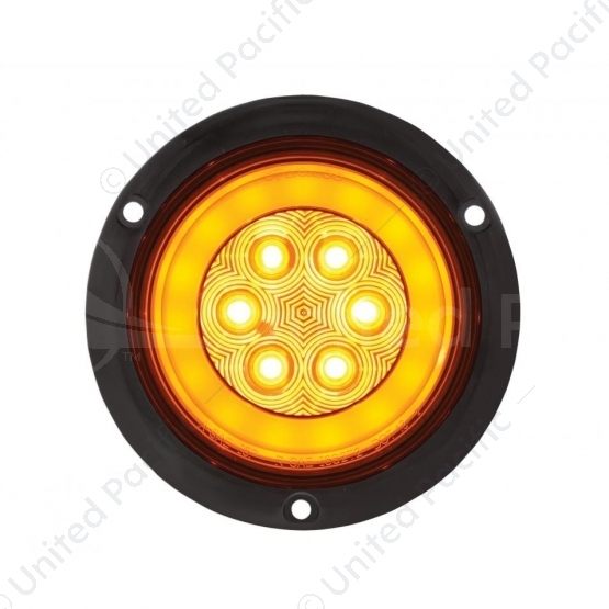 21 LED 4" Flange Mount GloLight (Turn Signal) - Amber LED/Amber Lens