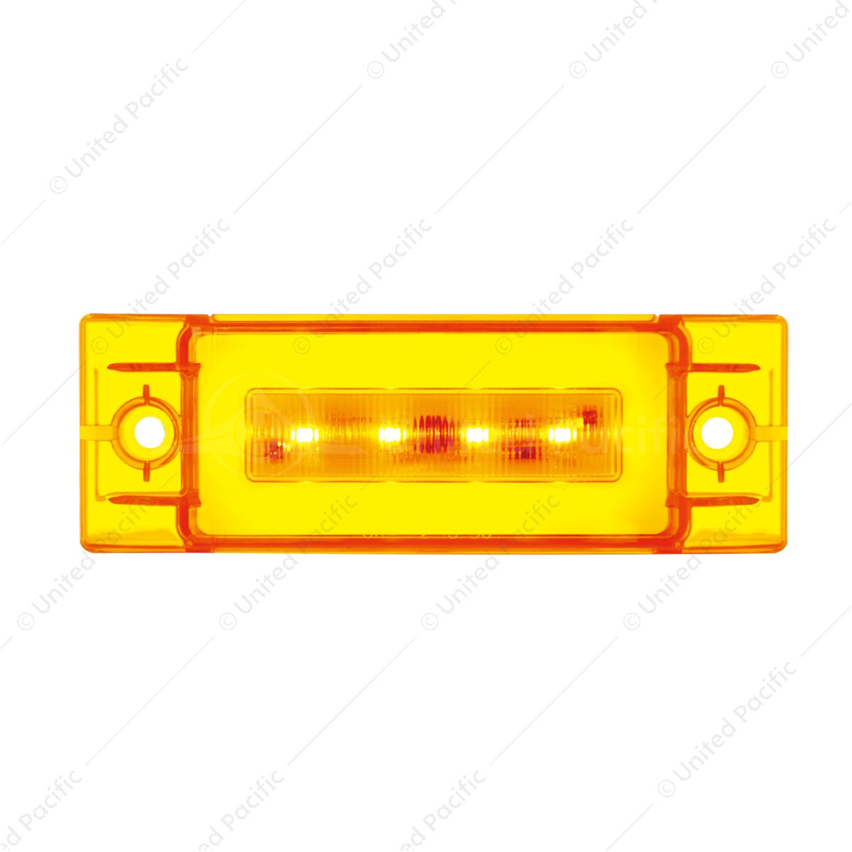 16 LED Rectangular GloLight (Clearance/Marker) - Amber LED/Amber Lens (Bulk)