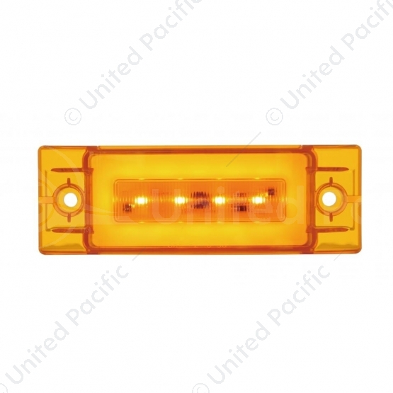 16 LED Rectangular GloLight (Clearance/Marker) - Amber LED/Amber Lens