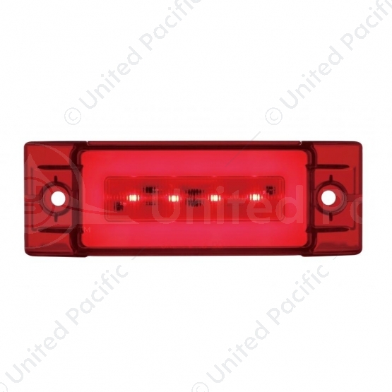 16 LED Rectangular GloLight (Clearance/Marker) - Red LED/ Red Lens