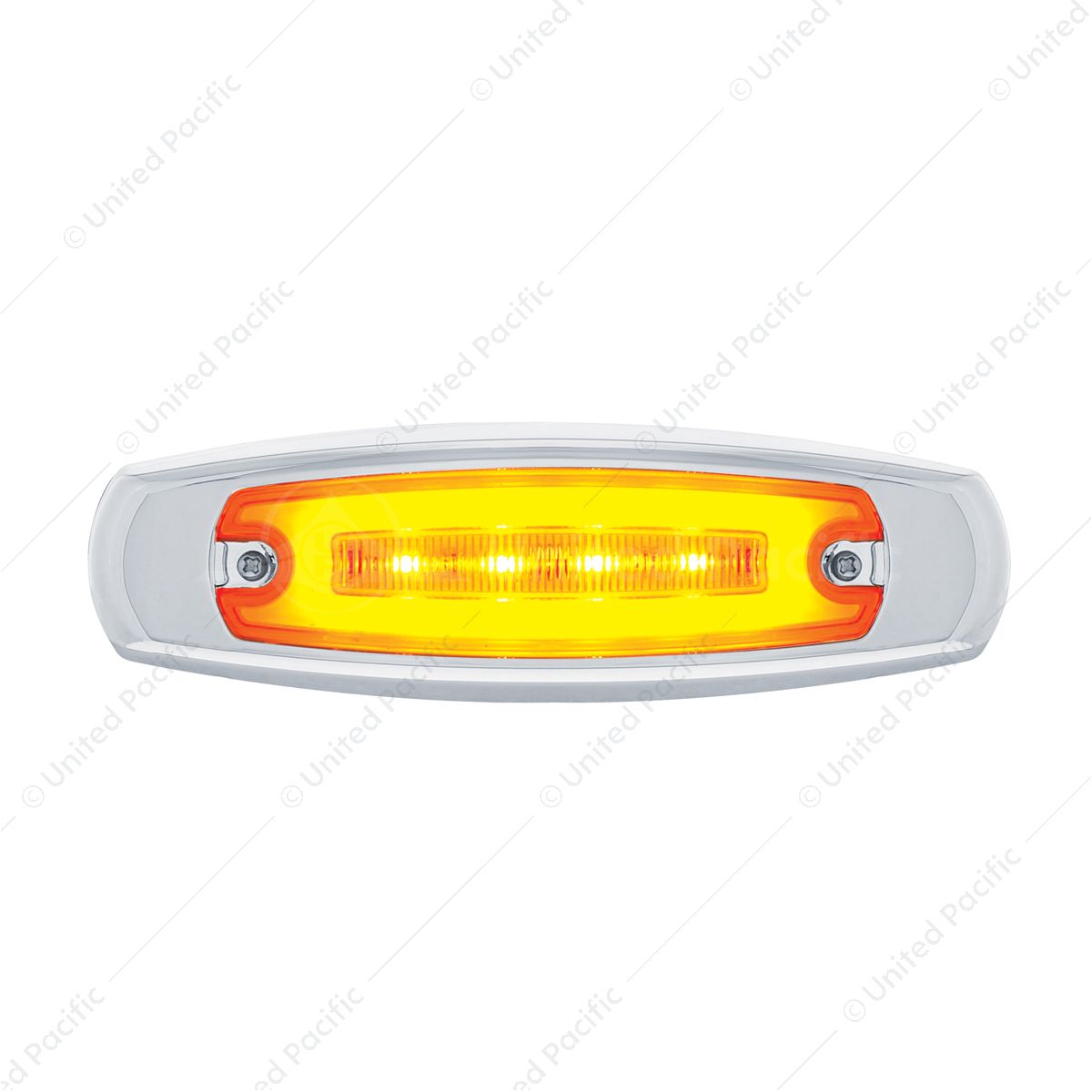 16 LED Rectangular GloLight With Bezel (Clearance/Marker) - Amber LED/Amber Lens (Bulk)
