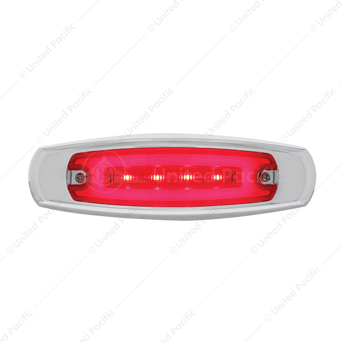 16 LED Rectangular GloLight With Bezel (Clearance/Marker) - Red LED/Red Lens (Bulk)