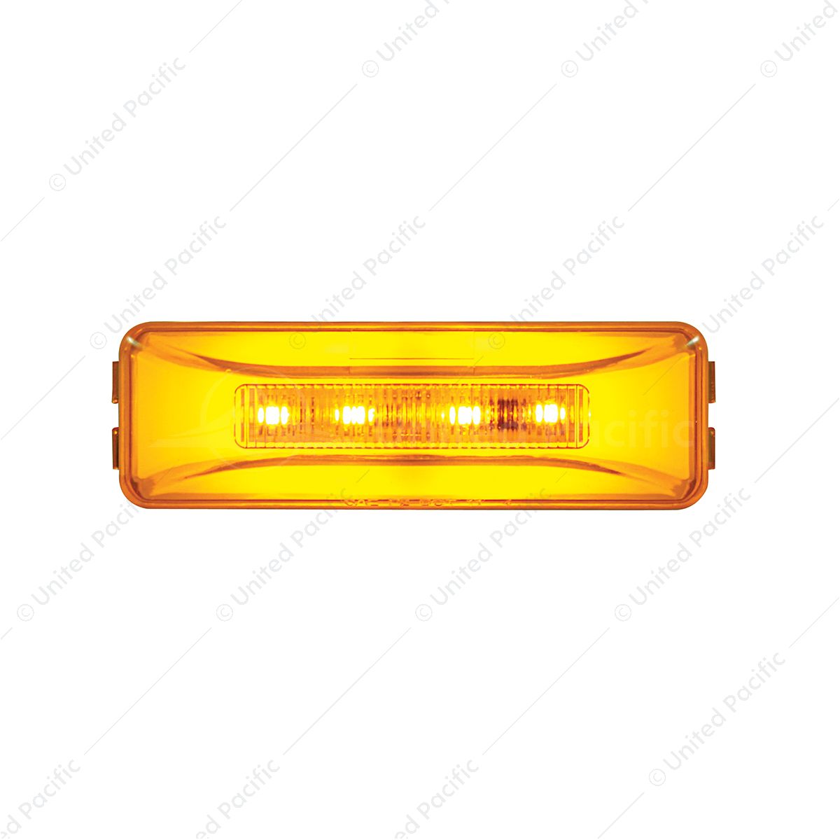 10 LED Rectangular GloLight (Clearance/Marker) - Amber LED/Amber Lens