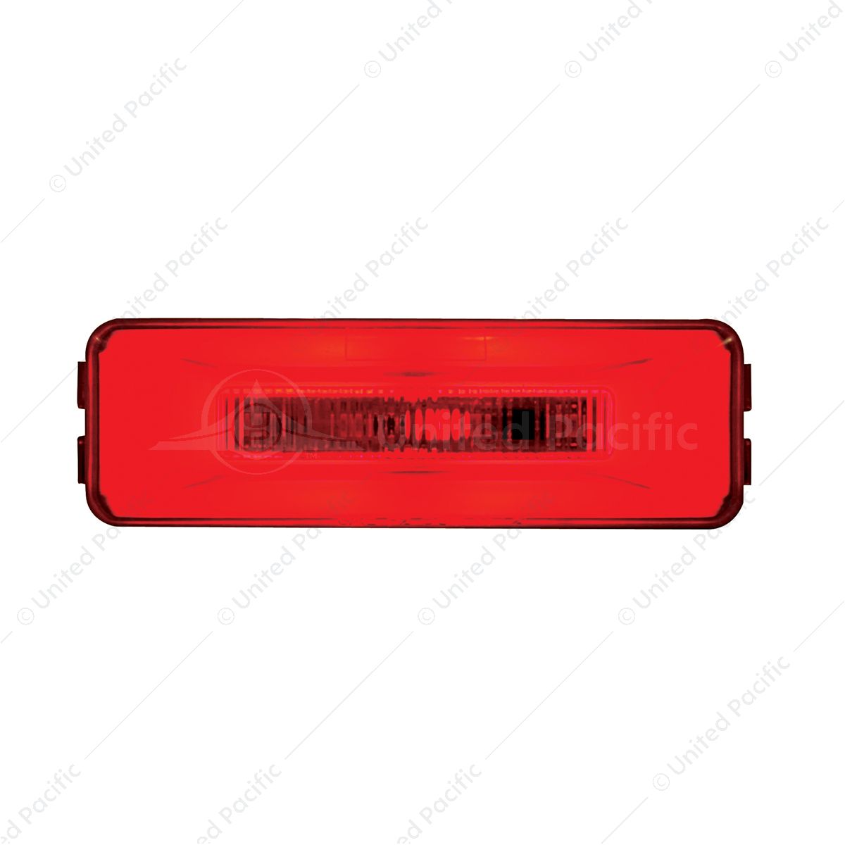 10 LED Rectangular GloLight (Clearance/Marker) - Red LED/Red Lens