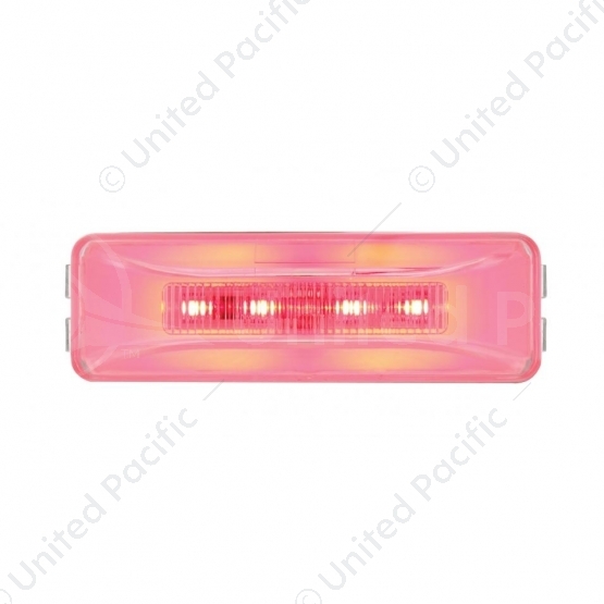 10 LED Rectangular GloLight (Clearance/Marker) - Red LED/Clear Lens