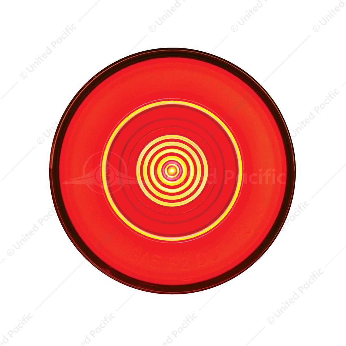 9 LED 2.5" Round GloLight (Clearance/Marker) - Red LED/Red Lens (Card)