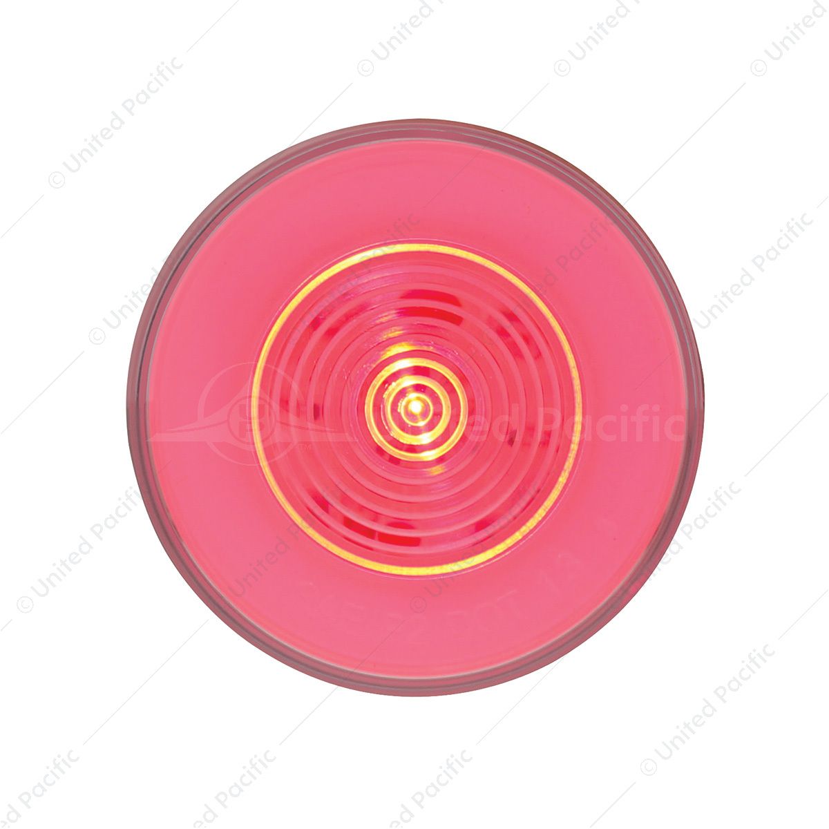 9 LED 2.5" Round GloLight (Clearance/Marker) - Red LED/Clear Lens