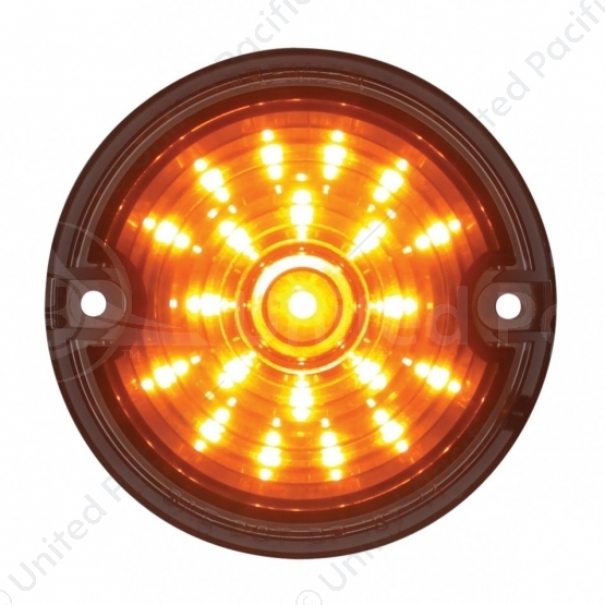 21 LED 3-1/4" Signal Light For Harley Motorcycle With 1156 Plug - Amber LED/Smoke Lens