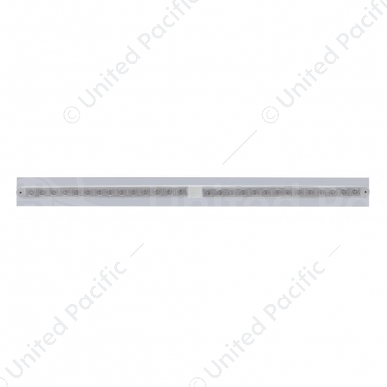 Chrome Top Mud Flap Plate With Two 14 LED 24" Light Bars - Red LED/Clear Lens (Each)