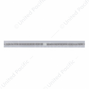 Chrome Top Mud Flap Plate With Two 14 LED 24" Light Bars - Red LED (Each)