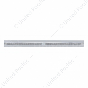 Chrome Top Mud Flap Plate With Two 19 LED 24" Reflector Light Bars - Red LED (Each)