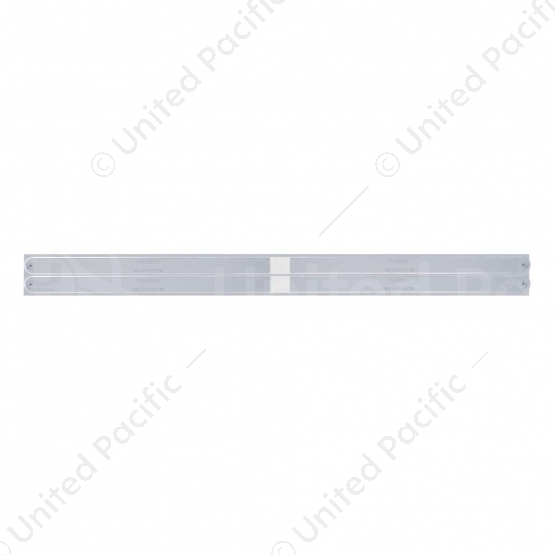 Chrome Top Mud Flap Plate With Four 14 LED 24" Light Bars - Red LED/Chrome Lens (Each)