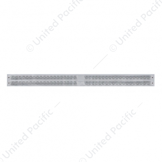 Chrome Top Mud Flap Plate With Four 19 LED 24" Reflector Light Bars - Red LED/Clear Lens (Each)