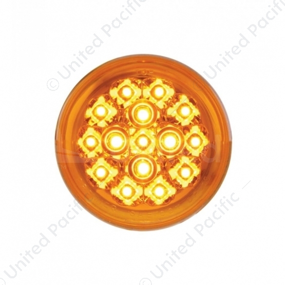 15 LED 2-3/8" Turn Signal Light For Harley Motorcycle- Amber LED/Amber Lens
