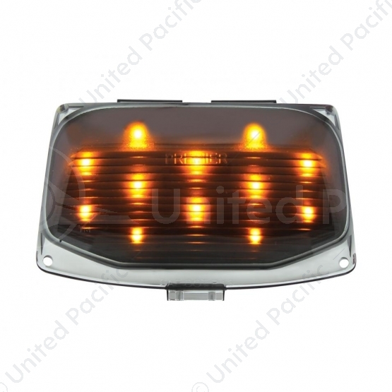 12 LED Front Fender Tip Light For Harley Motorcycle- Amber LED/Smoke Lens