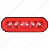 22 LED 6" Oval GloLight (Stop, Turn & Tail) - Red LED/Red Lens