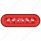 22 LED 6" Oval GloLight (Stop, Turn & Tail) - Red LED/Red Lens