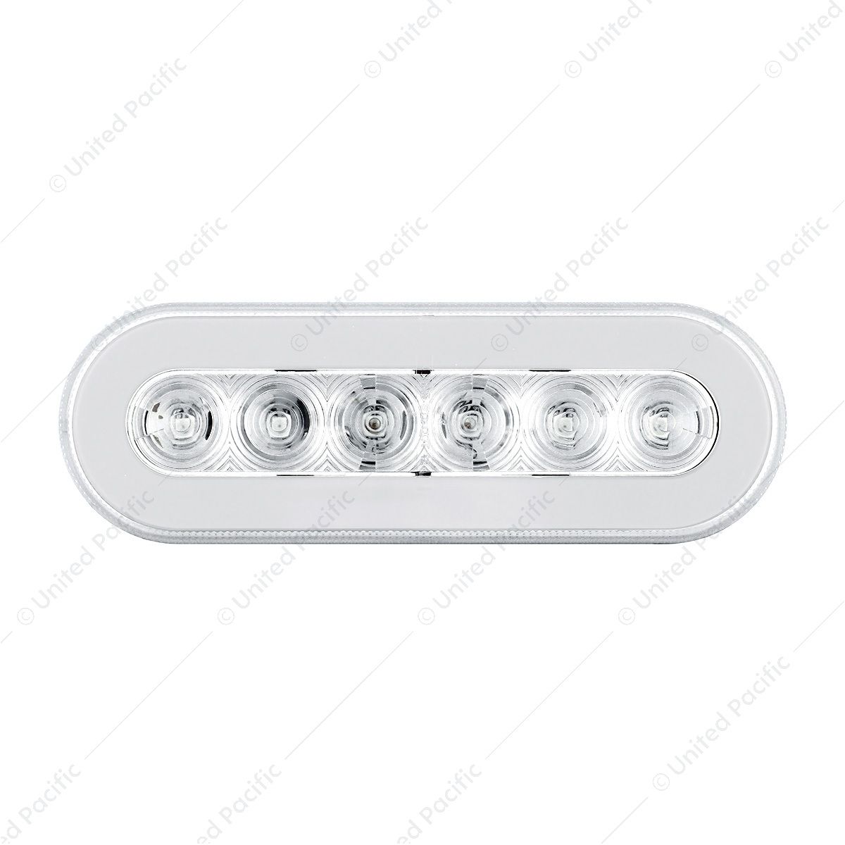 22 LED 6" Oval GloLight (Stop, Turn & Tail) - Red LED/Clear Lens