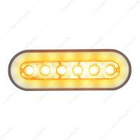22 LED 6" Oval GloLight (Turn Signal) - Amber LED/Clear Lens