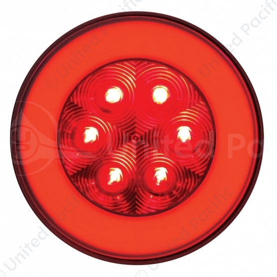 21 LED 4" Round GloLight Kit (Stop, Turn & Tail) - Red LED/Red Lens (Bulk)