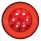 21 LED 4" Round GloLight Kit (Stop, Turn & Tail) - Red LED/Red Lens (Bulk)
