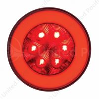 21 LED 4" Round GloLight (Stop, Turn & Tail) - Red LED/Red Lens