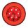 21 LED 4" Round GloLight (Stop, Turn & Tail) - Red LED/Red Lens