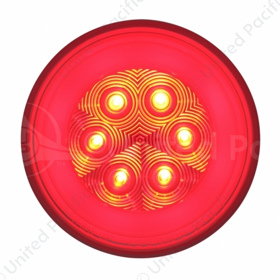 21 LED 4" Round GloLight (Stop, Turn & Tail) - Red LED/Clear Lens