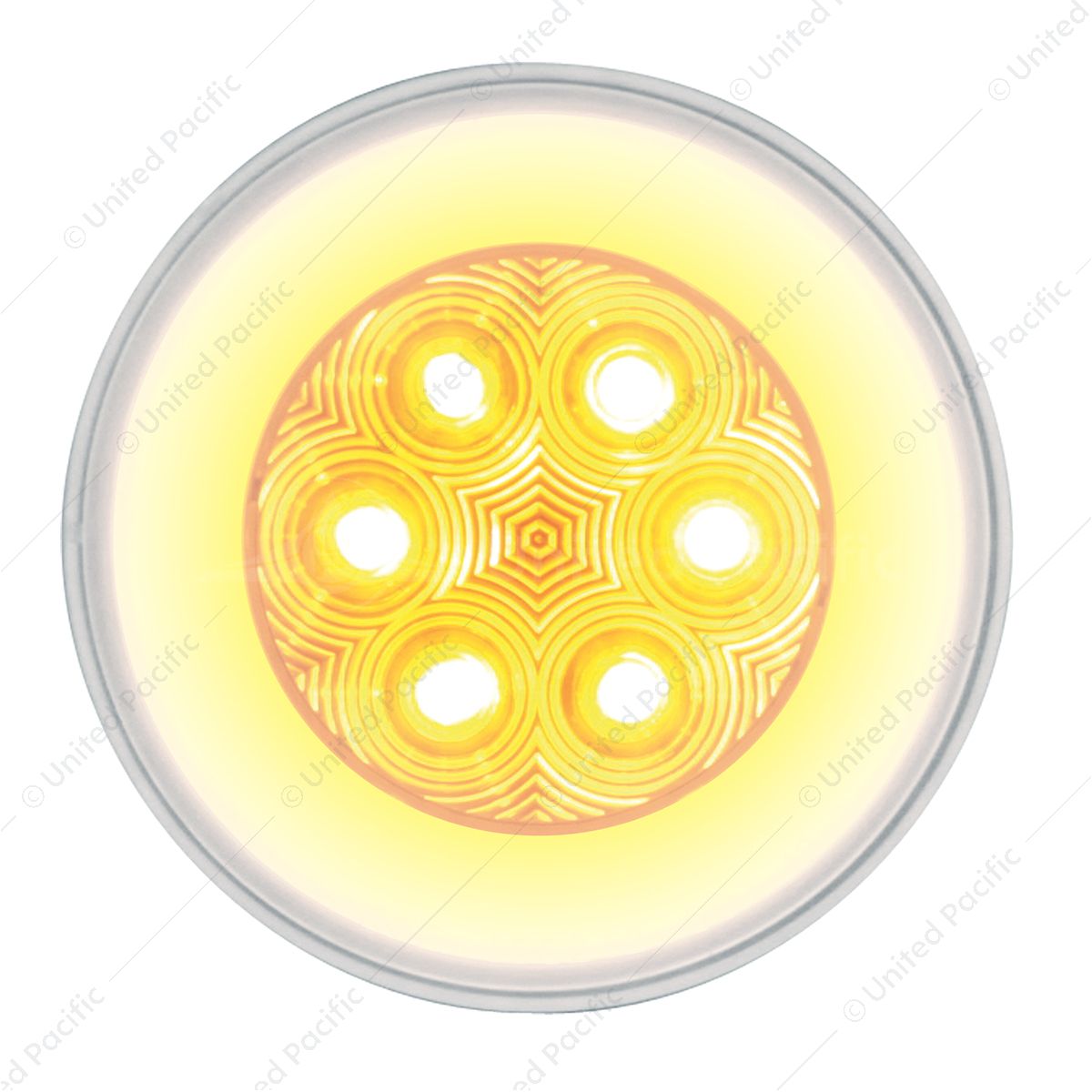 21 LED 4" GloLight (Turn Signal) - Amber LED/Clear Lens