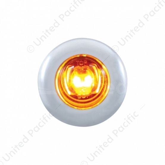 2 LED 3/4" Mini Light With Bezel (Clearance/Marker) - Amber LED/Amber Lens