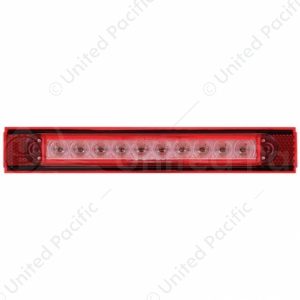 10 LED Conspicuity Reflector Plate Light With Red Reflector (Each)