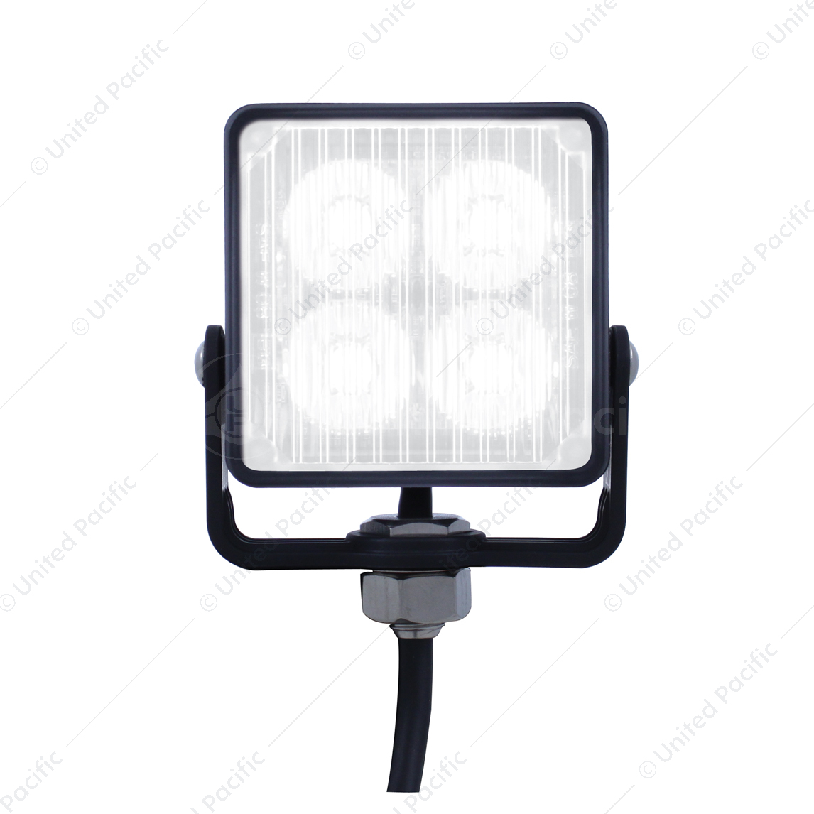 4 High Power LED Square Warning Lighthead - White LED (Bulk)