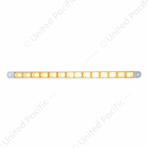 14 LED 12" Auxiliary Warning Light Bar Only - Amber LED/Clear Lens (Bulk)