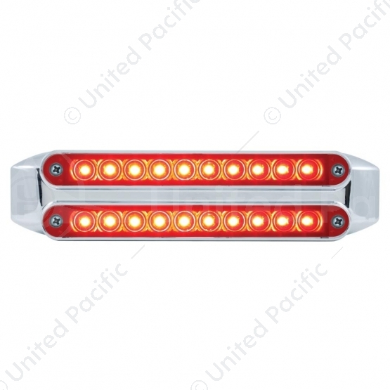 Dual 10 LED 6-1/2" Light Bars (Stop, Turn & Tail) - Red LED/Red Lens