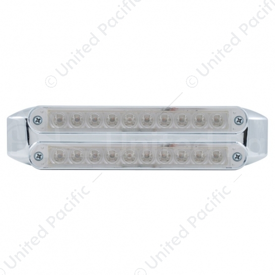 Dual 10 LED 6-1/2" Light Bars (Stop, Turn & Tail) - Red LED/Clear Lens