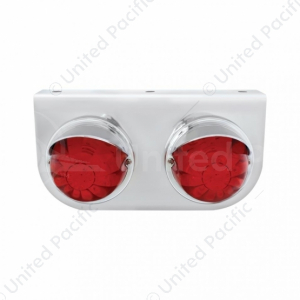 Stainless Light Bracket With 2X 17 LED Dual Function Watermelon Lights & Visors