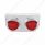 SS Light Bracket With 2X 17 LED Dual Function Watermelon Lights & Visors - Red LED/Red Lens