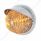 17 LED Beehive Flush Mount Kit With Visor - Amber LED/Clear Lens