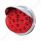 17 LED Watermelon Clear Reflector Flush Mount Kit With Visor - Red LED/Red Lens