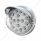 17 LED Watermelon Clear Reflector Flush Mount Kit With Visor - Amber LED/Clear Lens