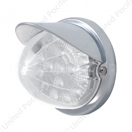 17 LED Reflector Watermelon Flush Mount Kit With Visor - Amber LED/Clear Lens