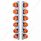 SS Front Air Cleaner Bracket With 12X LED Watermelon Lights & SS Bezels For Peterbilt-Amber LED/Dark